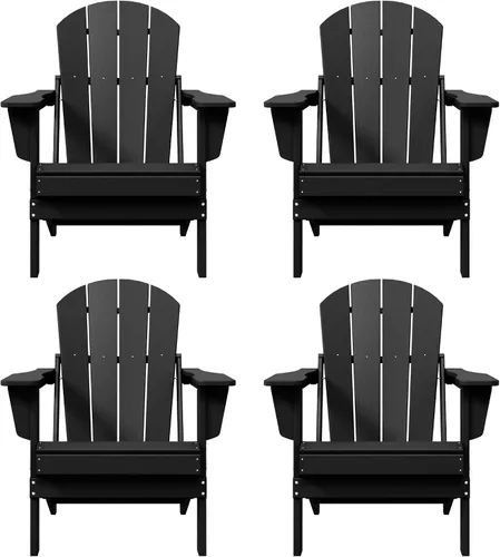 Miniatura 15 de HDPE Laguna Silla Adirondack plegable de polietileno (juego de 2), teca