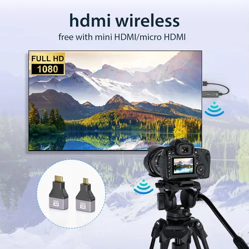 Miniatura 8 de Transmisor y receptor HDMI inalámbrico actualizado 2026 de 328 pies/328.1 ft, salida de decodificación 4k 1080P, Plug & Play portátil 0.08 oz/0.18