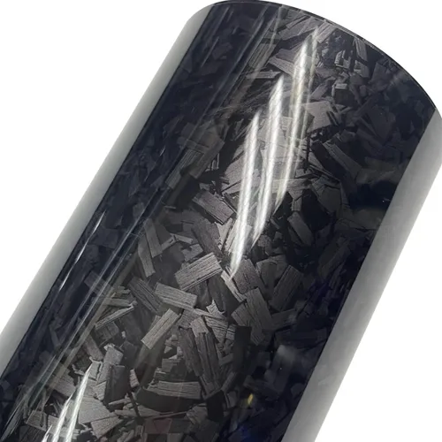 Miniatura 2 de Queenbox Rollo de vinilo forjado brillante de 7.9 x 59.8 pulgadas para automóvil, de fibra de carbono, liberación de aire, color negro, 7.9 x 59.8