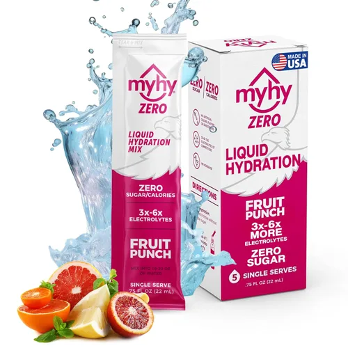 Miniatura 11 de MyHy ZERO - Paquetes de hidratación líquida – Mezcla de bebidas con electrolitos, paquetes hidratantes líquidos con electrolitos para hidratación