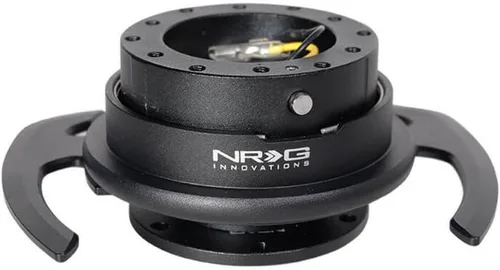 Miniatura 2 de NRG Innovations NRG-SRK-700BK GEN 4.0 Kit de liberación rápida para adaptador de volante, cuerpo negro/anillo negro con manijas y patrones de pernos