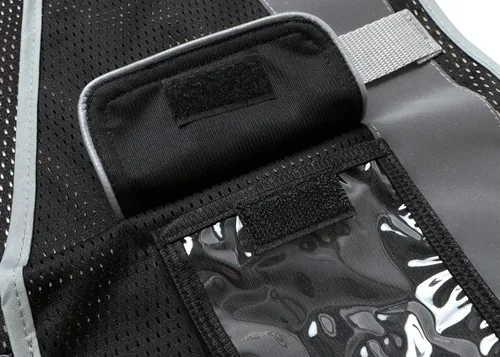 Miniatura 6 de LOHASPRO Chaleco de seguridad de alta visibilidad, chaleco reflectante de malla con bolsillos para hombres y mujeres, estándares ANSI/ISEA Negro 01