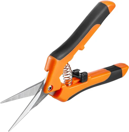 GROWNEER 1 paquete de tijeras de podar de 6.5 pulgadas, tijeras de podar de mano para jardinería, tijeras de jardinería con cuchillas rectas de