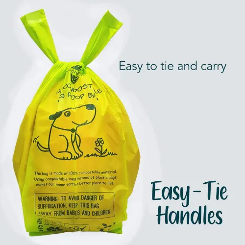 Miniatura 4 de Bolsa para excrementos de perro, bolsas compostables para excrementos de perro, ecológicas, sin perfume, a base de vegetales, extra gruesa, a prueba