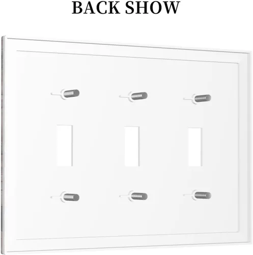 Miniatura 392 de Placa Decorativa de Pared de Granja Rústica con Cuerno de Madera para Puerta de Granero 1 Banda Duplex Cubiertas de Toma Eléctrica Soltera