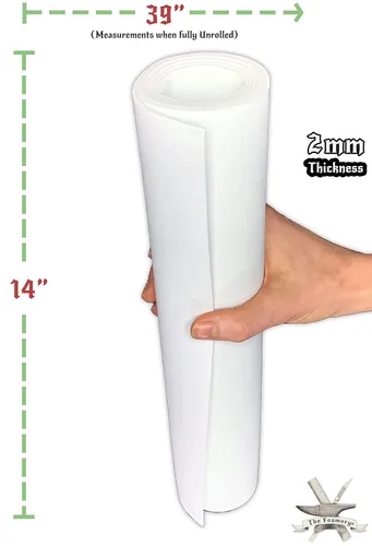 Miniatura 4 de The Foamory - Laminas de espuma de EVA de alta densidad para cosplay y manualidades, 14 x 39 pulgadas, 5/64 pulgadas de grosor
