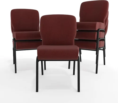Miniatura 11 de Flash Furniture Advantage Signature Elite - Silla de iglesia granate, 20 pulgadas de ancho