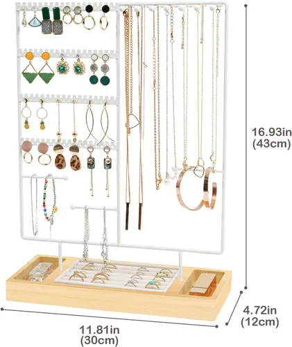 Miniatura 6 de ProCase - Soporte Organizador de Joyas con Soporte para Pendientes, Organizador de 6 Niveles con Forma de Árbol, Estante para Collares, Torre