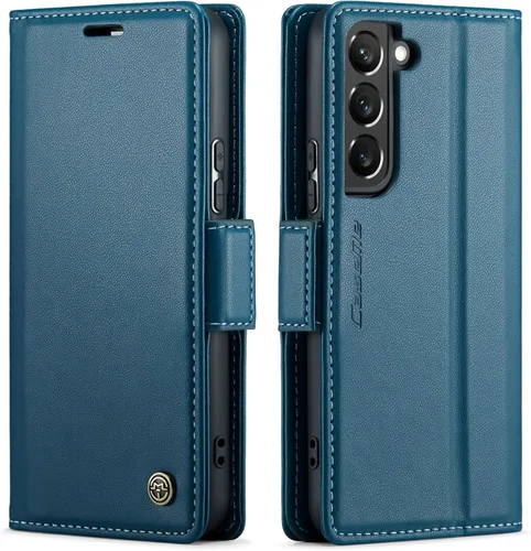 Miniatura 48 de QLTYPRI Funda tipo cartera para Samsung Galaxy S22 Ultra, funda magnética de piel sintética de alta calidad con bloqueo RFID, ranuras para tarjetas