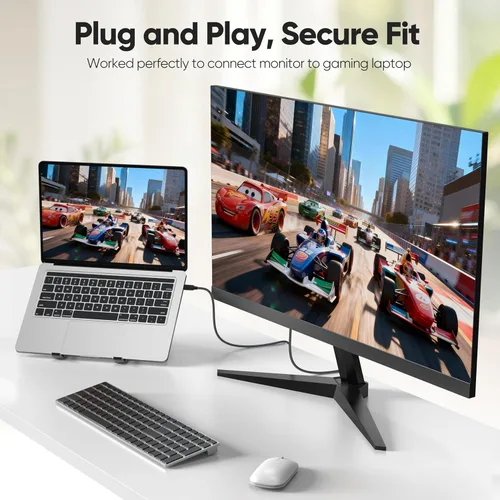 Miniatura 2 de Cable USB C a Displayport de 6 pies, DP 1.4 con 8K @60Hz 4K @120Hz 2K @240Hz 1080P @280Hz, USBC (Thunderbolt 3/4/5) a puerto de pantalla 32.4Gbps