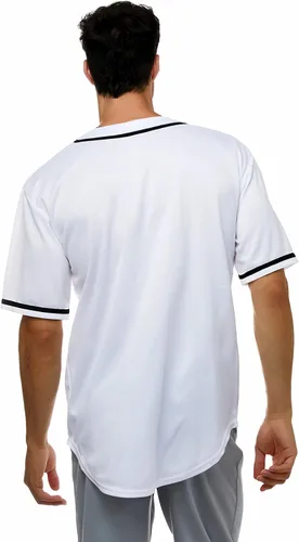 Miniatura 2 de JC DISTRO Camiseta de béisbol de manga corta con botones para hombre