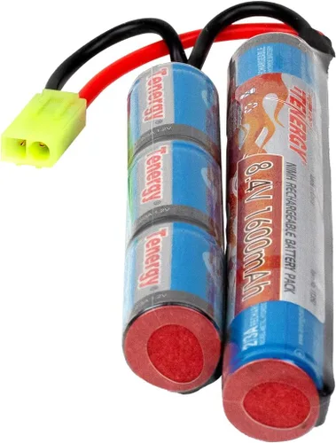 Miniatura 5 de Tenergy Batería NiMH Nunchuck de 8.4V 1600mAh y cargador compatible con conector Mini Tamiya y adaptador estándar Tamiya