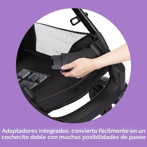 Miniatura 17 de Baby Trend Morph Cochecito Modular de Individual a Doble, Dash Black