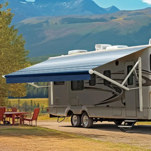 Miniatura 19 de YESCAMP Kit Completo de Toldo Motorizado Retráctil Eléctrico para Autocaravana para RV, Remolques, Quinta Rueda, Remolcadores de Juguetes, Motorhome