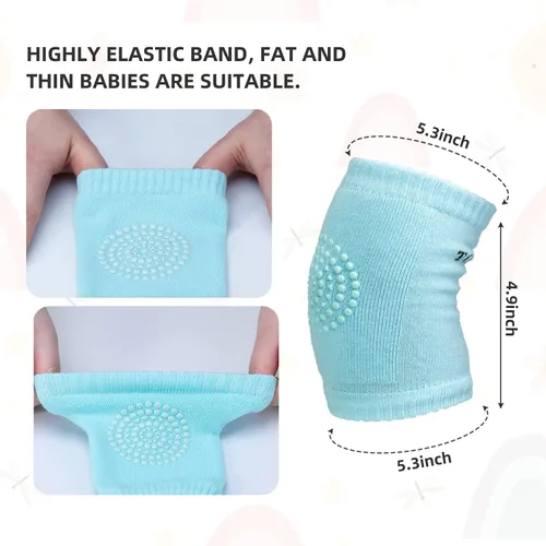 Miniatura 4 de Baby Crawling Pads Anti Slip Knee Pads Baby Knee Protectors Toddler Leg Warmer Safety Walking Kneepads - Rodilleras para Bebe