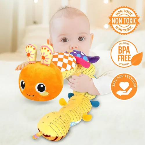 Miniatura 5 de KMUYSL Juguetes para bebés de 0-6 y 6-12 meses, juguete sensorial con música y animales de peluche para 0 1 2 3 4 5 6+ meses, juguete de peluche