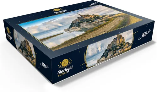 Miniatura 3 de MyPuzzle Morning View of Mont Saint-Michel France - Rompecabezas prémium de 100 piezas para adultos