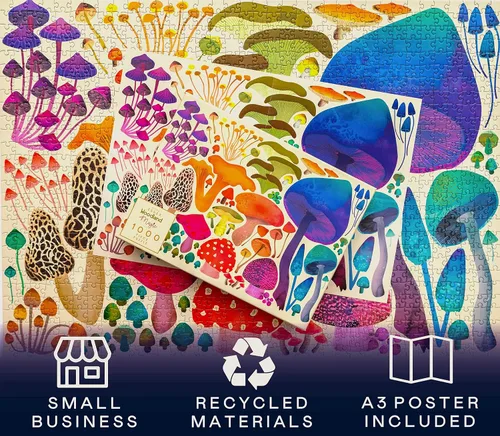 Miniatura 3 de Elena Essex Rompecabezas de 1000 piezas para adultos – Magia del bosque Rompecabezas de 1000 piezas Rompecabezas de hongos y vida silvestre 28