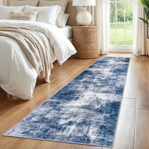 Miniatura 739 de IOHOUZE Alfombra abstracta lavable de 3 x 12 pies para pasillos, antideslizante para cocina, camino de entrada de lana sintética para interiores