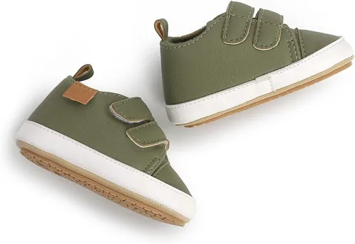 Miniatura 5 de SOFMUO Zapatos deportivos de piel sintética para bebés, niños y niñas, con suela de goma suave, mocasines Oxford para recién nacidos