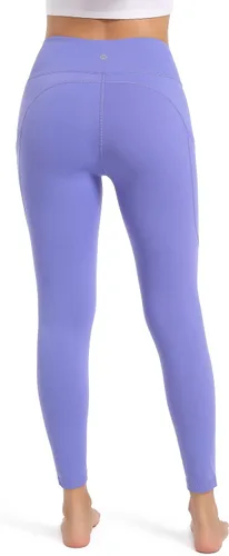 Miniatura 4 de SP3LOPS Pantalones de yoga con bolsillos para mujer, cintura alta, control de abdomen, leggings suaves para yoga, entrenamiento, pantalones