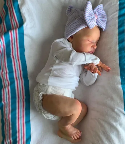 Miniatura 2 de 20 pulgadas dormido bebé Reborn 3D pintura piel con venas visibles cuerpo muñeca de tela, vinilo suave juguete de niña recién nacida como un Muñeca