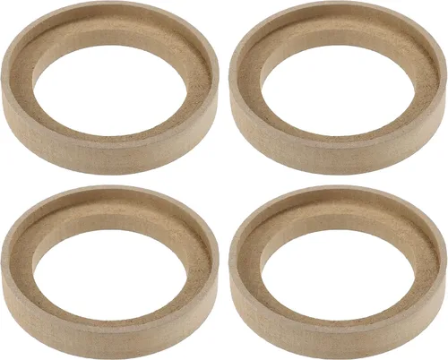 Miniatura 9 de uxcell 4 anillos espaciadores de montaje de subwoofer universales de 1 pulgada de madera maciza beige