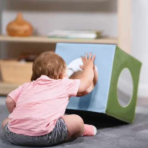 Miniatura 9 de ECR4Kids SoftZone - Cubo de espejo, juguete sensorial, tono de tierra Tono tierra