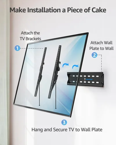 Miniatura 7 de MOUNTUP Soporte de pared para TV, soporte de TV inclinable para la mayoría de televisores planos/curvos LED LCD OLED de 26 a 60 pulgadas, perfil