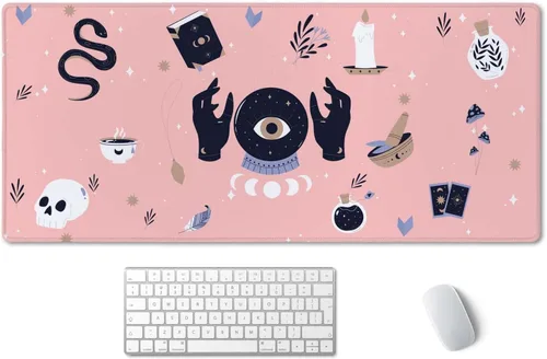 Miniatura 17 de SSOIU ArtSo - Alfombrilla de mouse extendida para juegos XXL, alfombrilla larga para teclado, decoración de escritorio, base de goma antideslizante