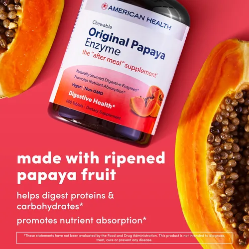 Miniatura 3 de American Health Enzima de papaya original masticable 250 Chwbls