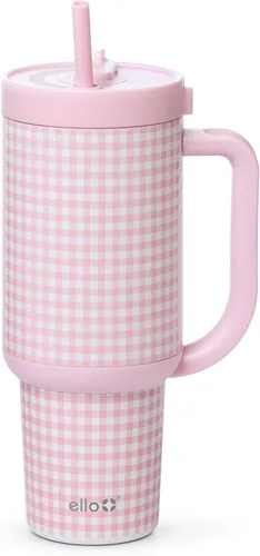 Miniatura 36 de Ello Oasis Botella de Agua de Acero Inoxidable de 30oz - Flower Quilt Colcha de flores