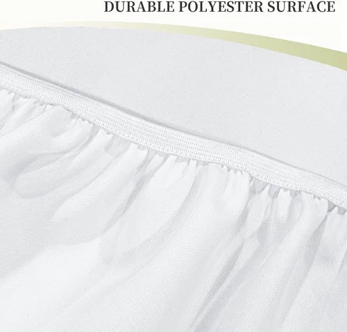 Miniatura 3 de Futterya Decorative Round Tablecloth Fitted Elastic Waterproof Table Cloth Cover Stretch Table Pad Cover for Parties Weddings Banquet Outdoor Events