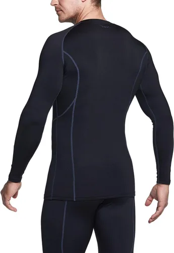 Miniatura 2 de TSLA Paquete de 1 o 2 camisetas térmicas de compresión de manga larga para hombre, camiseta de capa base atlética, camiseta de invierno para correr