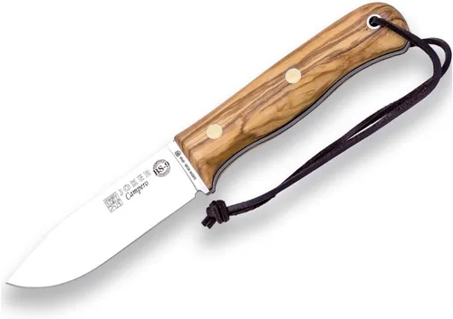 Cuchillo de caza Joker CO112 BS9 Campero, hoja de 4.13 pulgadas de acero SANDVIK 14C28N, con funda de cuero marrón, herramienta para pesca, caza,