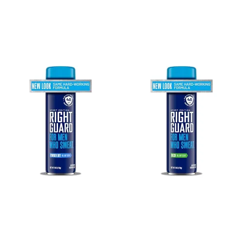 Right Guard Paquete de spray antitranspirante y desodorante deportivo con aromas en polvo seco y fresco, control de olores de 48 horas, bloquea el