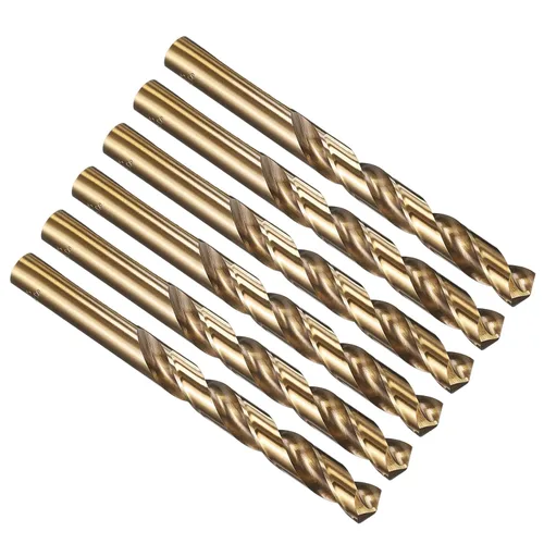 Miniatura 49 de PATIKIL Broca Jobber de 0.039 in, vástago recto M35 cobalto 5% acero de alta velocidad 135° acabado dorado para metal duro de acero inoxidable - 2