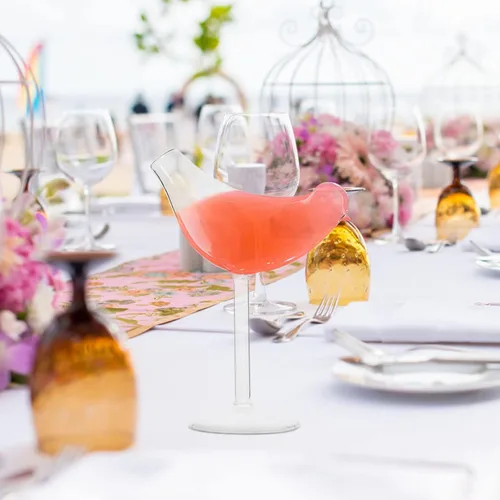 Miniatura 9 de Juego de 8 copas de vino con forma de pájaro, copas de cóctel, copas de Martini de pájaro para vacaciones, aniversario, cumpleaños, boda, fiesta