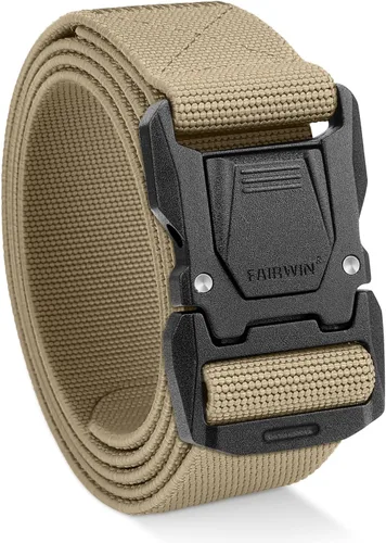 Miniatura 13 de FAIRWIN Tactical Belt Men, 1.5" Stretch Nylon Web Military Hiking Rigger Work Belts with Quick-Release Seatbelt Buckle