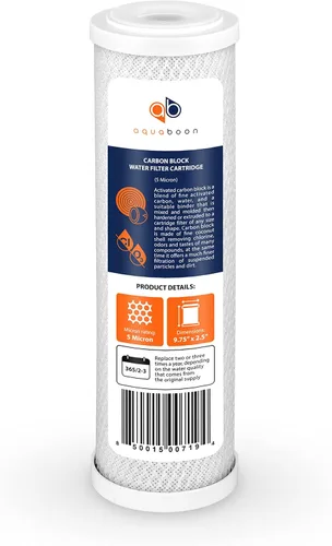 Miniatura 2 de Aquaboon Kit de filtro de agua de ósmosis inversa de 5 etapas con membrana RO 100GPD - Cartuchos de repuesto para filtro de agua debajo