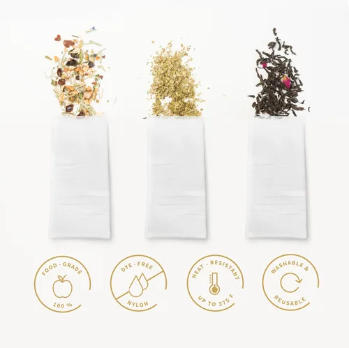 Miniatura 3 de Gutenberg's Tough - Bolsas de filtro de nailon de micras de nailon de 2 x 4 pulgadas Bolsas de filtro de té BTS (paquete de 10, 37U (Micron))