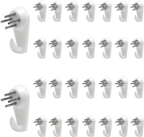 Miniatura 12 de MroMax Percha de pared dura para herrajes, sujetadores y ganchos, montaje en pared, gancho sin marcas, ganchos para marcos de fotos, 100