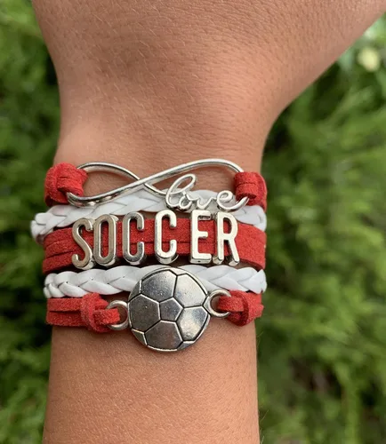 Miniatura 60 de Sportybella - Pulsera de fútbol ajustable, regalo para jugadores