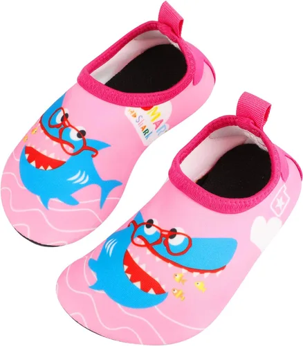 TAGVO Zapatos de agua para niños y niñas, antideslizantes, zapatos de natación de piel descalza, calcetines acuáticos, para playa, natación,