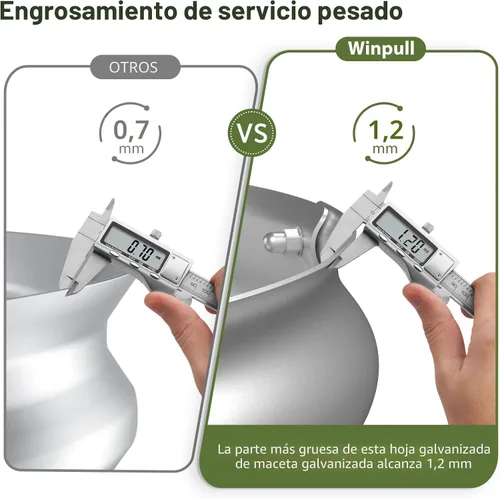 Miniatura 4 de Winpull Kit de cama de jardín elevada, maceta galvanizada de 4 x 2 x 1 pies para exteriores con bordes de seguridad, camas elevadas de metal grandes