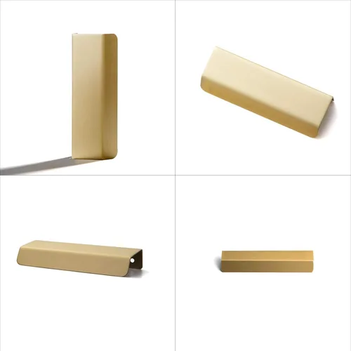 Miniatura 3 de Goo-Ki Hecho de latón puro, pulsos de dedo de latón cepillado, mate moderno de lujo, 3-3/4 pulgadas de centro a centro (paquete de 6)