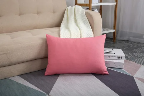Miniatura 2 de TangDepot - Funda de almohada hecha a mano 100% lona de algodón, Algodón, Rosado