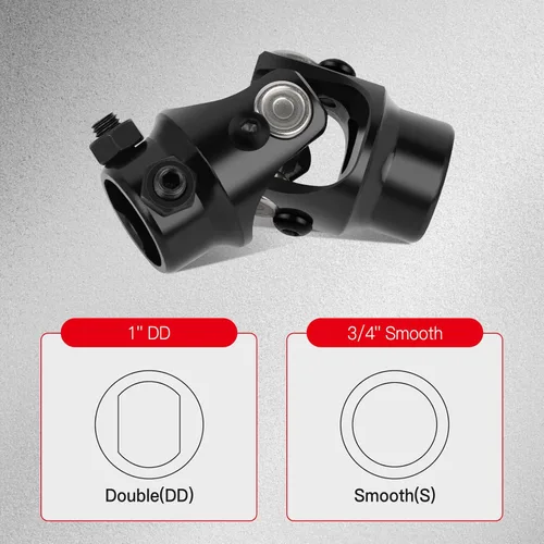 Miniatura 4 de CCIYU 3/4" Redonda X 1" DD Universales Juntas en U de Dirección Negras de 35 Grados 83mm Negro