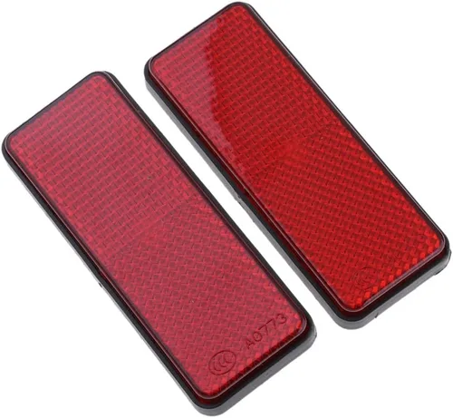 Miniatura 2 de Kesoto Reflectores cuadrados rojos universales para motocicletas, ATV, motos, motocross, 2