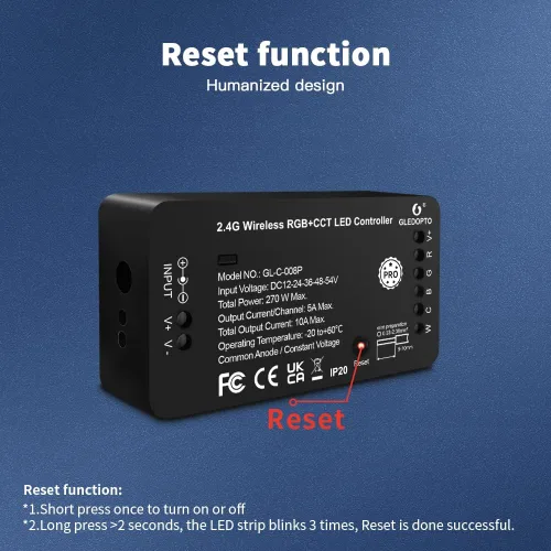 Miniatura 3 de GLEDOPTO Zigbee Pro RGBCCT Controlador de tira LED RGB CCT RGBW RGBWW 5 en 1 Compatible con SmartThings Amazon Echo Plus App/Control de voz